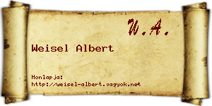 Weisel Albert névjegykártya