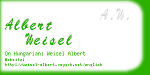 albert weisel business card